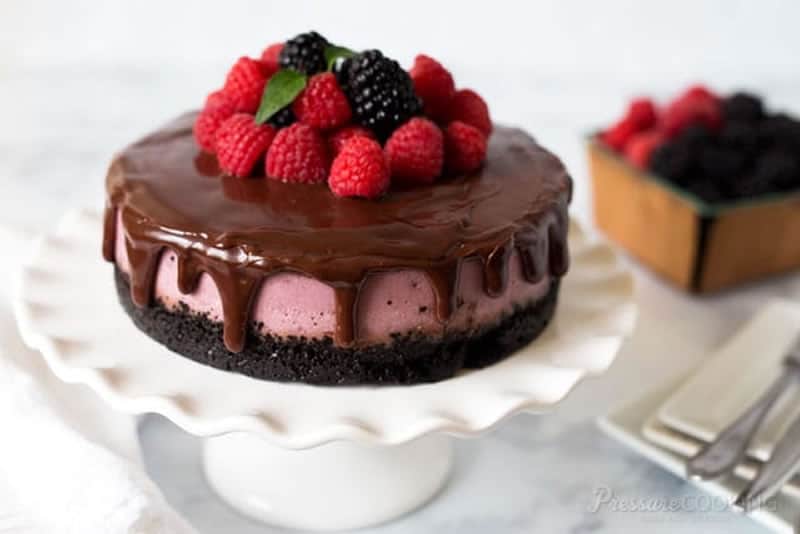 Instant Pot Raspberry Cheesecake